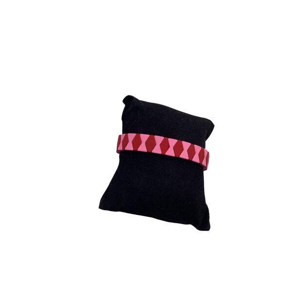 Cooltme Enamel Geometric Pink & Red Stretch Bracelet for Women - Picture 9 of 9